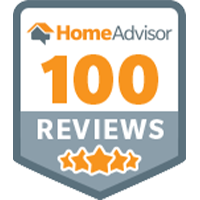 100 Reviews badge from Home Advisor.